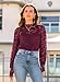 DOROSE Womens Blouses Long Sleeve Lace Double Layer T Shirts Fall Winter Loose Casual Tops Wine Red XXL