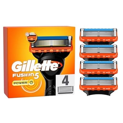 Gillette Fusion 5 Power Cuchillas de Afeitar Hombre  Paquete de 4 Cuchillas de Recambio  el embalaje puede variar 