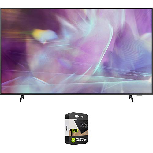 Samsung QN50Q60AA 50 Inch QLED 4K UHD Smart TV (2021) Bundle with Premium 1 Year Extended Protection Plan