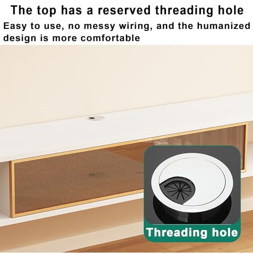Étagère TV flottante avec porte et console multimédia murale