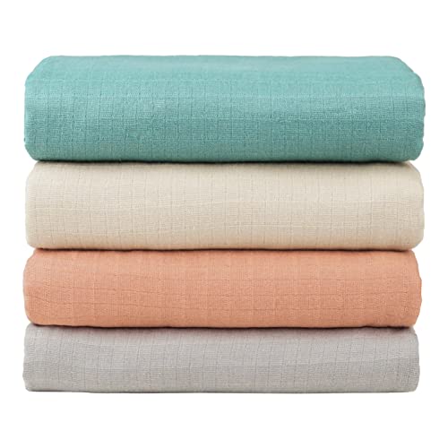 Image of Viviland Muslin Swaddle Blanket, Baby Swaddle Blanket for Boys & Girls, Nursery Receiving Blanket for Newborn, Baby Swaddle Wrap Soft Silky & Breathable, 4 Packs, 47 X 47In