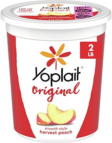 Yoplait Original Smooth Style Harvest Peach Flavored Low Fat Yogurt, 32 OZ Yogurt Tub