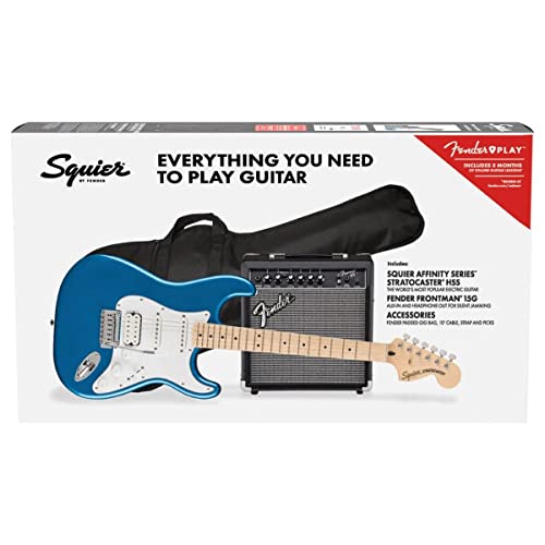 Squier Affinity Stratocaster HSS Pack – Lake Placid Blue - Les Beatles, Paul McCartney, John Lennon, RIngo Starr, George Harrison Squier Affinity Stratocaster HSS Pack - Lake Placid Blue – Image 3