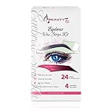Beauty7 Eyebrow Wax Strips Kit Facial Wax Strips Hair Removal Eyebrow Shaper at Home Waxing 24 Strip