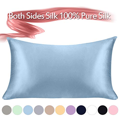Jaciu 100% Mulberry Silk Pillowcase Pure,21 Momme Both Side Real Silk Pillowcases Hidden