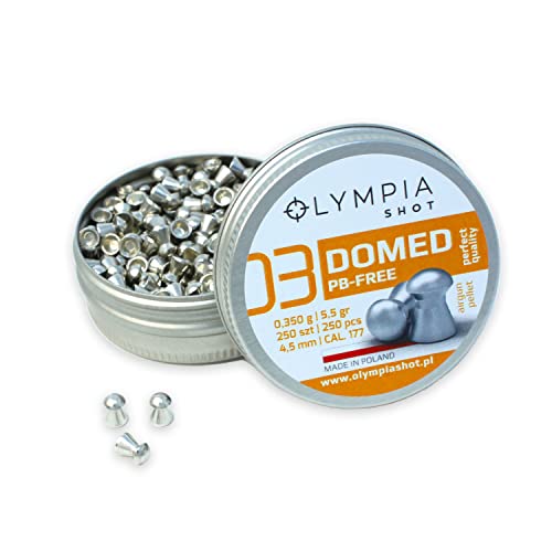 Olympia Shot Domed Lead Free Air Gun Pellets | .177 Caliber (4.5 mm)