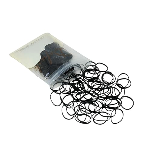 Dofash 2 * 75MM Polybands Elastic Hair Ties - 200pcs (Black), Black3, 2*75MM - Image 3