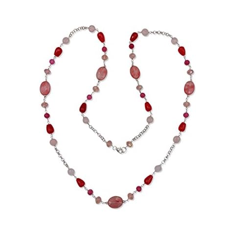 Hand Crafted and Wire Wrapped Wired Twisted Multi-stone Long or Multi-strand Beaded Wire Necklace. Multi-color Boho Style Statement Necklace., Gemstone, metal, Aventurine Cover