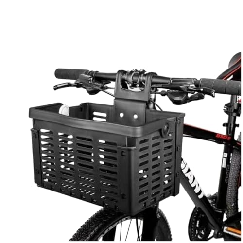 GEGEBOMTXO 自転車バスケット 自転車カゴ かご 前カゴ 折りたたみ式 分解しやすい フロントバスケット マウンテンバイク 収納 ポータブル アクセサリー 大容量 取り外し可能 持ち運び便利 取り付け簡単 (サスペンションタイプ)