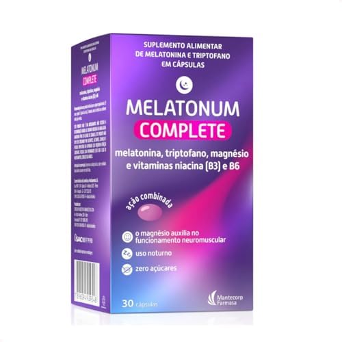 Suplemento Melatonum Complete 30 Caps Zero Açucar - Melatonina + ...