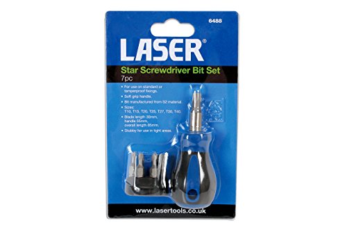Laser 6488 Stubby Star Screwdriver Bit Set 7pc - Image 4