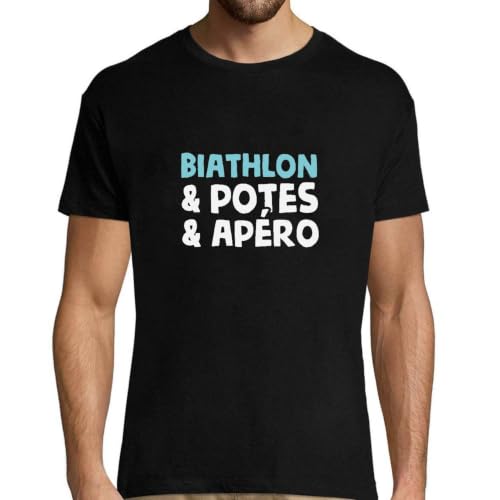 T-Shirt Homme Biathlon humour pour un cadeau de fête des pères original