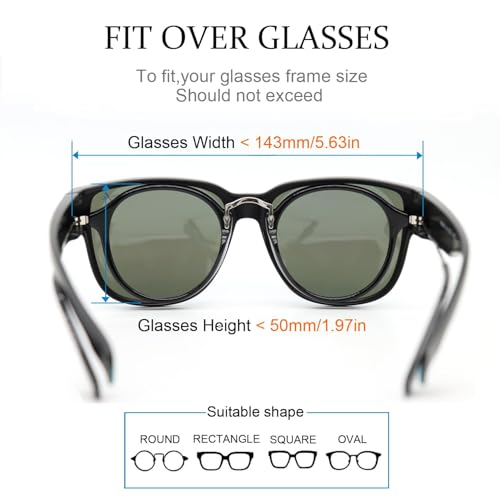 INFI Fit Over Glasses Sunglasses Polarized for Women Men Fishing Driving Outdoor Mirrored Lens UV Protection3