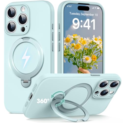 Coque iPhone 15 Pro silicone avec anneau vidéo mains libres idéal pour le quotidien