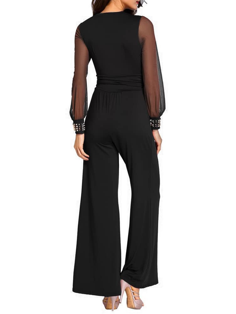 Senza Maniche Vita Alta Long Pantaloni Schiena Nuda Fionda Tuta Intera Aderente da Donna Elegante Tinta Unita Playsuit Tuta Cerimonia Cocktail Overall Monopezzi Tutine