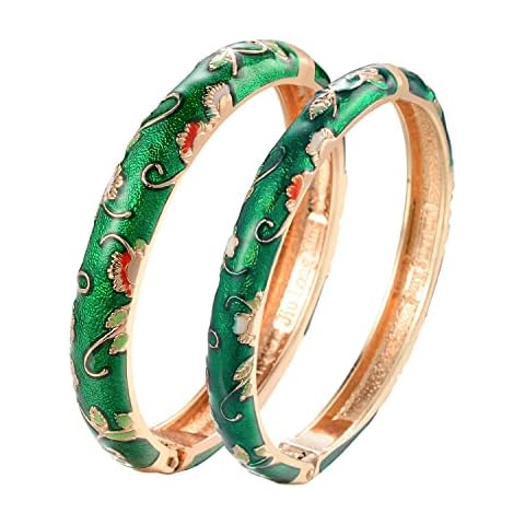 UJOY Cute Animal Pattern Bracelets For Girls Lovely Enamel Bangle For Baby Gift Childrens Vintage Jewellery Gift, Chiristmas Friendship Bracelet, Thread Gold Bracelet For Women, Birthstone Bracelet Cover