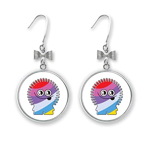 Boucles d'oreilles nœud arc-en-ciel en métal pour femme moderne