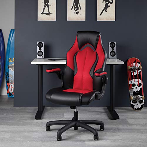 Ofm Ess-3086-Red High-Back Racing Style Bonded Leather Gaming Chair, Red #TOP1