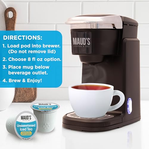 Image of Maud's Iced Black Tea Pods with Lemon, 24ct, Gourmet Blended Tea