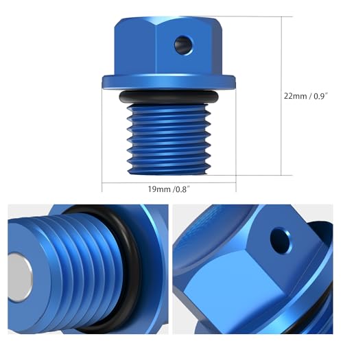 Image of NICECNC Blue M12 x P1.5 Magnetic Drain Plug Compatible with Husqvarna TC /TE /FC /FE /TX /FX 125-501 2014-2023 Compatible with FREERIDE250F 2018 FREERIDE250R 2014-2017 See Fitment