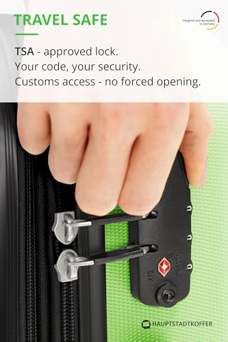 Hauptstadtkoffer Spree - Großer Hartschalen-Koffer, TSA, 4 Doppel-Rollen, Trolley, Rollkoffer, Reisekoffer, Volumenerweiterung, 75 cm, 119 Liter, Apfelgrün