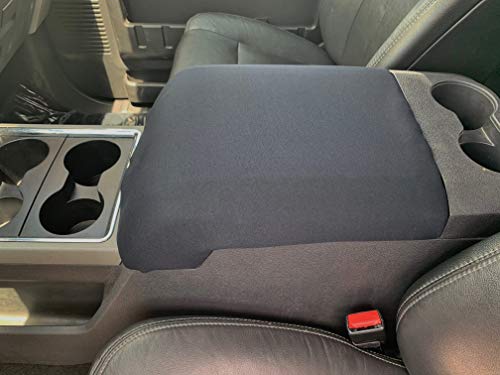 Auto Console Covers- Fits The Ford F-250 2011-2016 Super Duty Center Console Armrest Cover Waterproof Neoprene Fabric (Black)