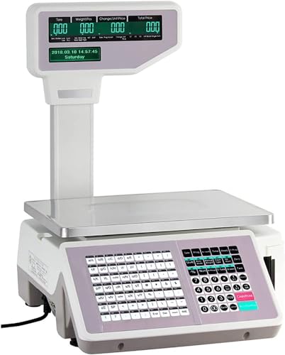 Báscula digital con impresora, doble pantalla LCD, 30 kg miniatura 1