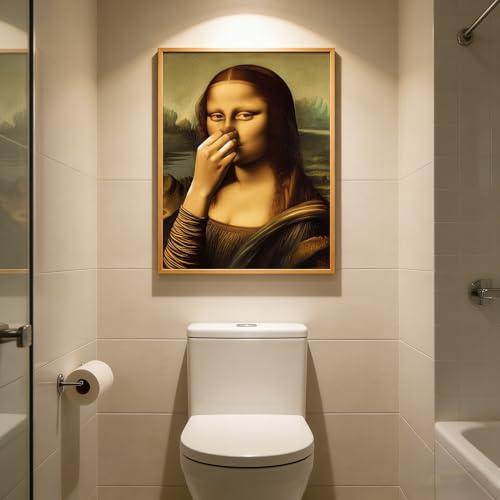Badezimmer Wandkunst, Vintage Badezimmer Wandkunst, Witziges Badezimmer-Poster, Ironische Wanddeko für Toilette, Humorvolle Deko fürs Gäste-WC oder Bad, Gäste-WC oder Badezimmer – ohne Rahmen