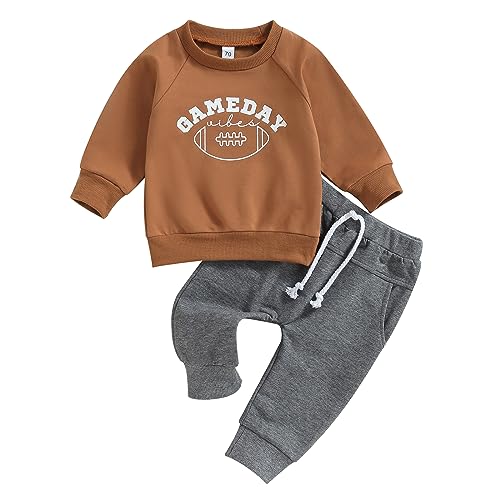Image of LIOMENGZI Toddler Boy Clothes Pretty Fly for A Little Guy Outfit Long Sleeve Sweatshirt Top Jogger Pants Cute 2Pcs Set 0-3T