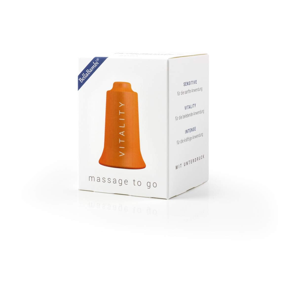 BellaBambi original verre à ventouses | Ventouses pour la beauté, le peeling, le sport & le massage en cas de tensions | Fabriqué en Allemagne | Silicone doux pour la peau | Intensité Regular Orange