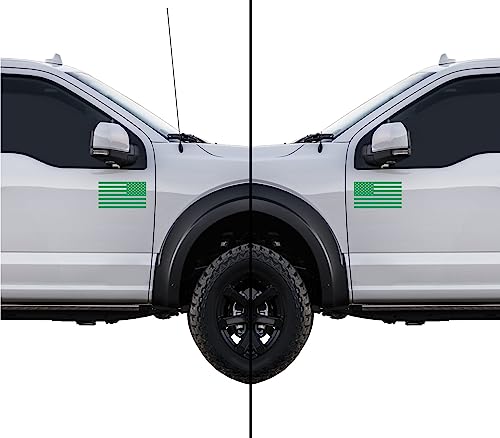 Image of American US Flag [Pick Color /Size] Vinyl Decal Sticker for Laptop /Car /Truck /Window /Bumper (5in Subdued Pair, Matte Green)