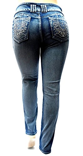 Jack David /Rock & Stone Women's Plus Size Stretch Premium Blue Black Denim Jeans Slim Bootcut Skinny Pants4
