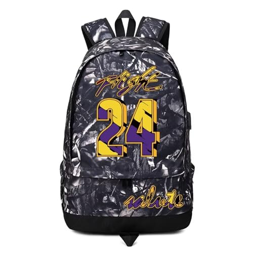 Cartable pour hommes femmes avec sac à dos basket-ball numéro 24 filet amovible