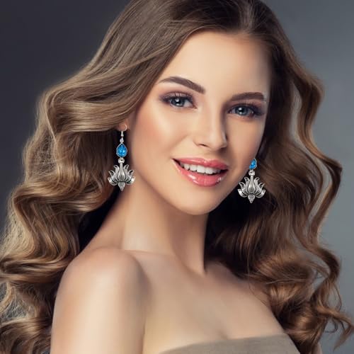 12 Pairs Vintage Geometric Druse Crystal Drop Dangle Earrings Ethnic Style Vintage Boho Jewelry Waterdrop Earrings Jewelry Set for Women4