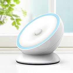 Lampara Decorativa Con Sensor De Movimiento Luz Nocturna LED con Sensor de Movimiento, Luces LED para Armario con Magnética, Lámpara Nocturna USB Recargable para Armario, Cocina, Escalera, Garaj y Dormitorio