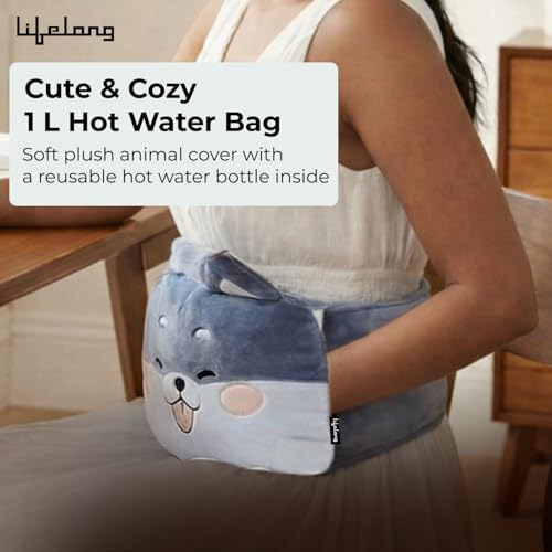 Image of Lifelong 1000ml Hot Water Bag with Waist Belt | Hot Water Bottle for Pain Relief | Hot Pack Warmer for Period Cramps, Back & Muscle Relief | Multipurpose Use with Hand Pocket & Leakproof (LLEHWB45)