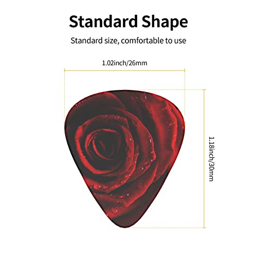 Médiators Guitare Pack de 12 Médiators Rose Rouge Pour Guitare Électrique Guitare Acoustique Diverses Guitares - Les Beatles, Paul McCartney, John Lennon, RIngo Starr, George Harrison Médiators Guitare Pack de 12 Médiators Rose Rouge Pour Guitare Électrique Guitare Acoustique Diverses Guitares – Image 4