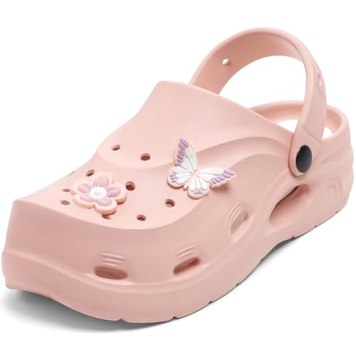 Image of DOCTOR FEEL SOFT Women Clogs Sandals with Back Strap | Lightweight EVA Cartoon Charm Slip-On Shoes for Womens & Girls | Anti-Slip Comfortable Everyday Wear