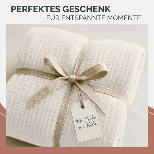 Blumtal Tagesdecke Baumwolle 130x170 cm - Musselin Decke Oeko-TEX Zertifiziert - Bettüberwurf 130x170 - Couch Überwurf - Kuscheldecke… – Ansicht 6