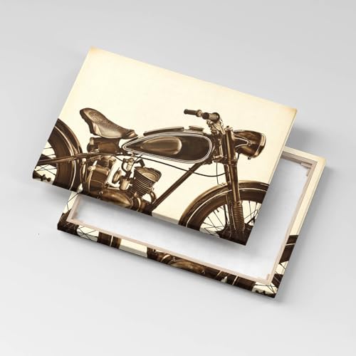 Moto de style vintage tableau rétro sépia 60x40cm Wallfluent