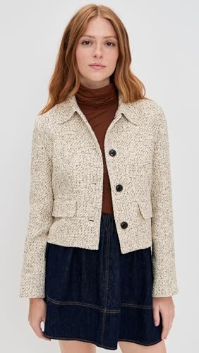 Madewell Women's Tweed Shirt Collar Jacket2