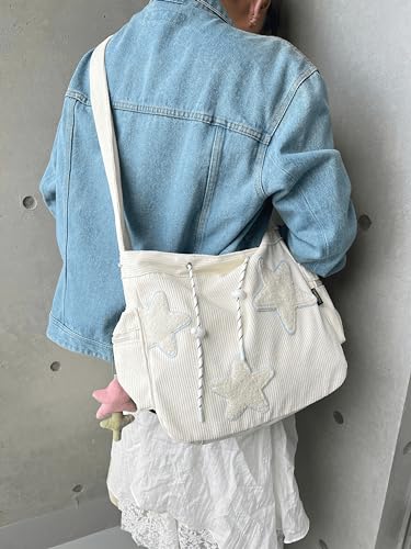 Image of Star Tote Hobo Bag Women Aesthetic Messenger Cute Bag Handbag Large Capacity Tote Shoulder Bag Casual Crossbody