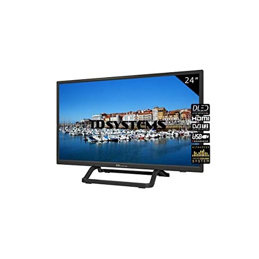 TD Systems K24DLX10H - Televisor 24", 1X HDMI, VGA, USB, 800 PCI Hz, Grabador Reproductor, DVB-T2/C/S2, Modo Hotel, Negro