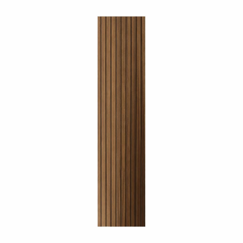 Panel decorativo de PVC con listones efecto láminas de madera, juego de 10 unidades de 120 x 30 cm, revestimiento de pared, nogal claro
