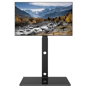 BONTEC TV Floor Stand for 30-70 Inch LED LCD OLED Flat Curved TVs, Height Adjustable Tall Swivel Standing TV Stand, Universal Freestanding Floor Standing TV Stand Base up to 40kg, Max VESA 600x400mm