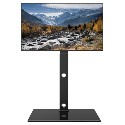 BONTEC TV Ständer Standfuß Fernsehstand für 30-70 Zoll Flach & Curved Fernseher bis zu 40 kg, Schwenkbar & Höhenverstellbar, TV Bodenständer Hoher, Max. VESA 600 x 400 mm