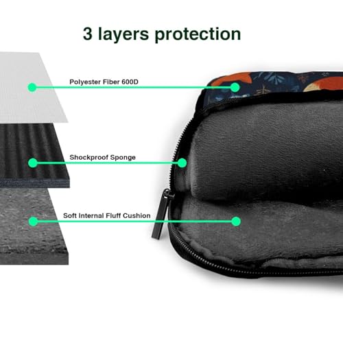 Bolso para portátil impermeable con diseño de zorros 14 pulgadas miniatura 5
