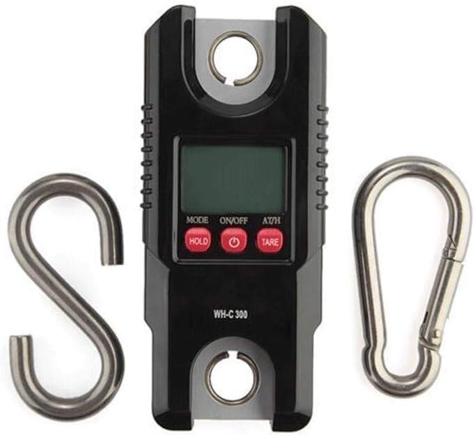 Portable Digital Fish Scale - Electronic Hanging Scale for Weighing Livestock, Pigs & Sheep - Stainless Steel Hook, Accurate, Durable, Easy to Use