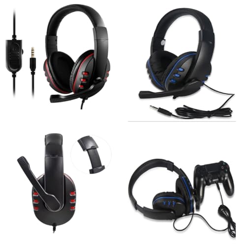 Headset Gamer Fone de Ouvido Microfone Retratil P3 3,5mm Smartphone Pc Notebook (Azul)