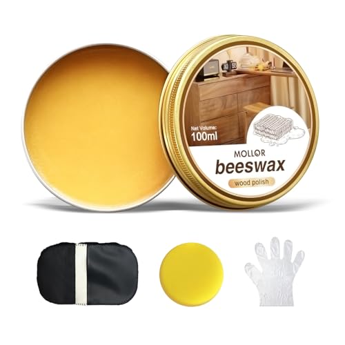 Mollor Non-toxic Wood Wax For Furniture - 100 Natural Chalk Paint Wax For Sea...